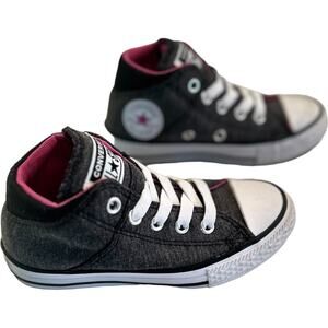Converse Chuck Taylor All Star Madison Mid Top Grey/ Pink Sneaker Girls US 10.5